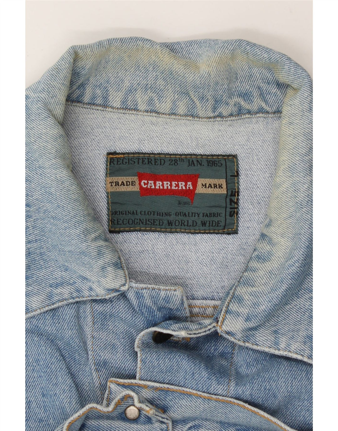 CARRERA Mens Denim Jacket UK 40 Large Blue Vintage Carrera and Second-Hand Carrera from Messina Hembry 