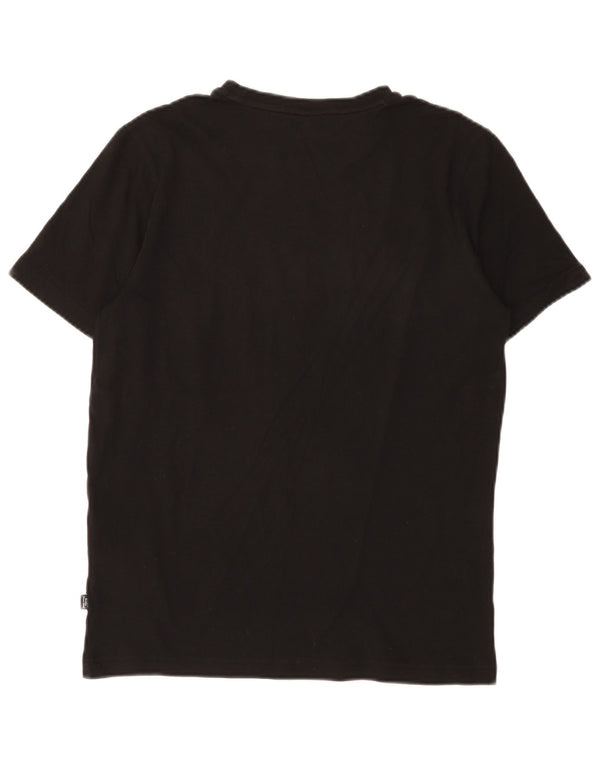 Męski T-shirt z grafiką Puma, mały, czarny, bawełniany