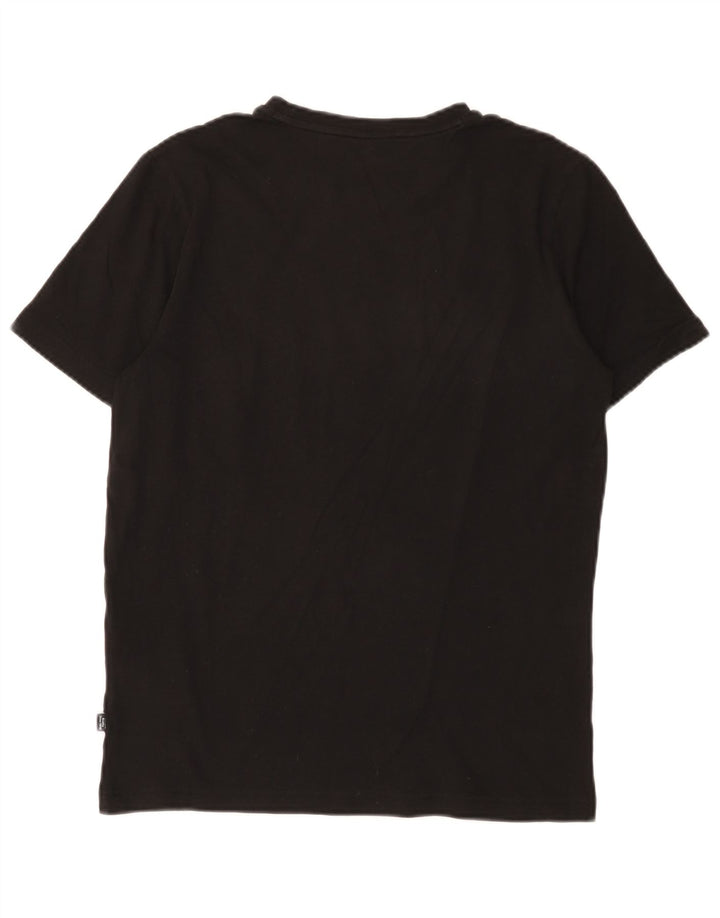 Męski T-shirt z grafiką Puma, mały, czarny, bawełniany