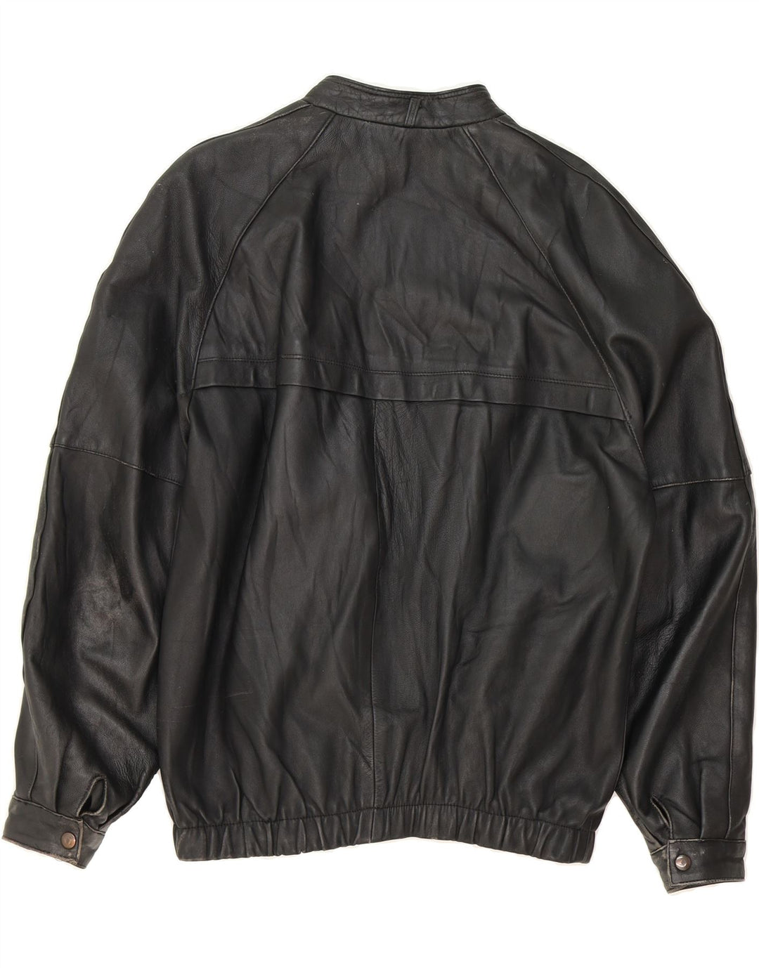 VINTAGE Womens Leather Jacket UK 18 XL Black Vintage Vintage and Second-Hand Vintage from Messina Hembry 