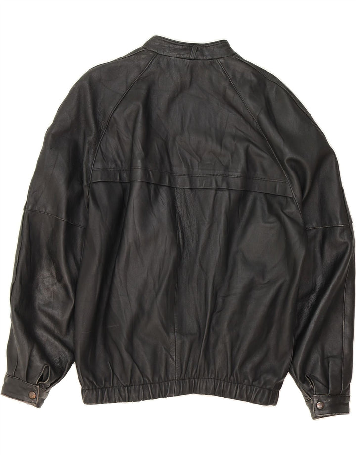 VINTAGE Womens Leather Jacket UK 18 XL Black Vintage Vintage and Second-Hand Vintage from Messina Hembry 