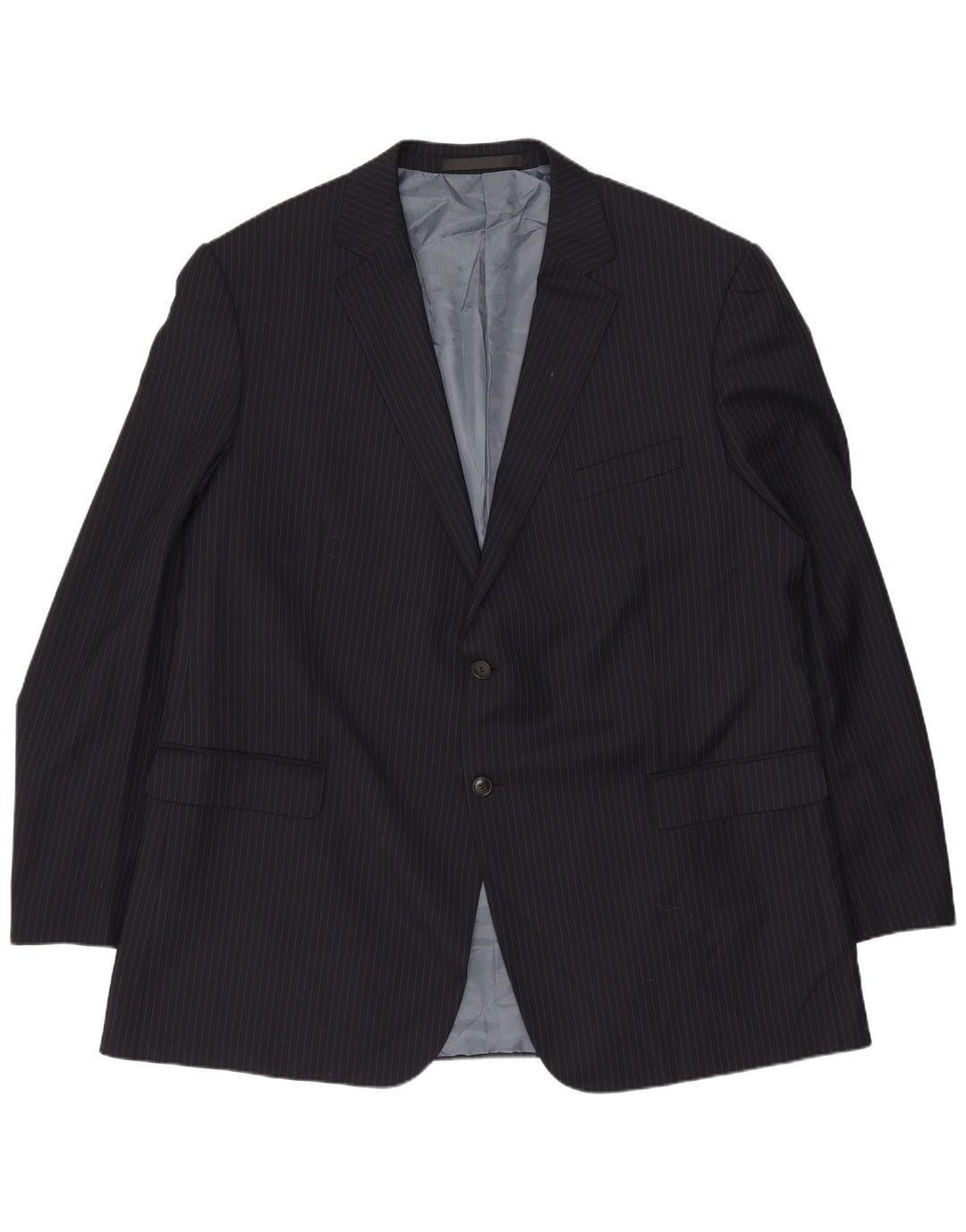 Męska marynarka Marks & Spencer Longline UK 48 2XL Granatowa w prążki