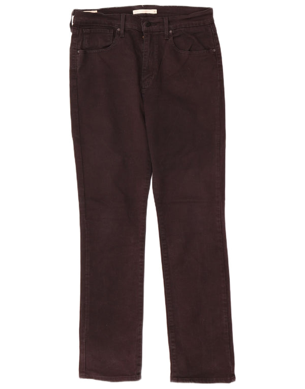 Damskie dżinsy Levi's 724 z wysokim stanem W31 L30 Czarna bawełna