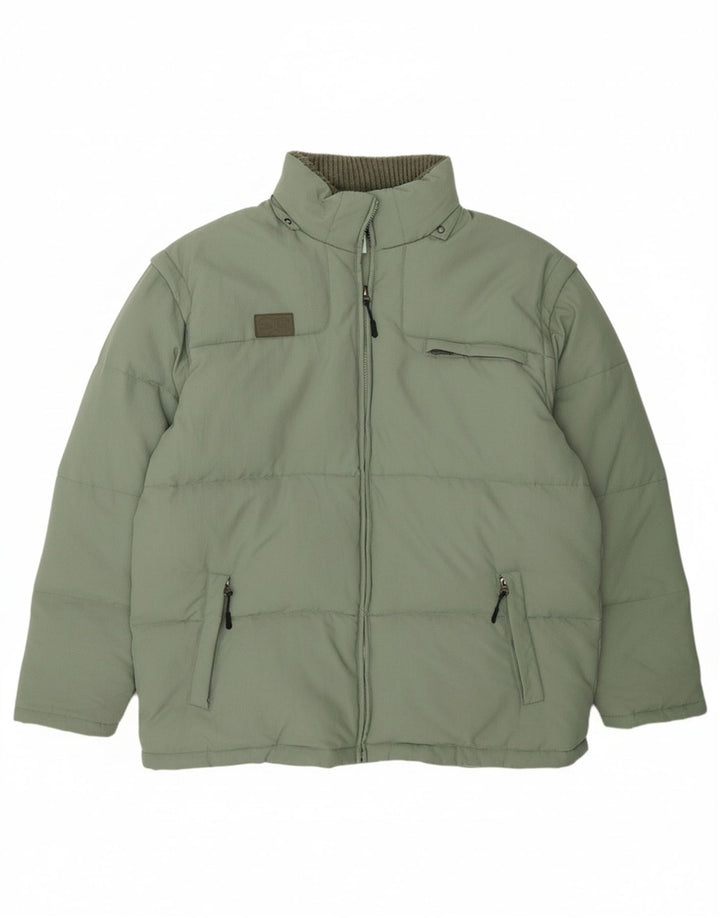 FILA Mens Padded Jacket UK 44 2XL Green Polyamide