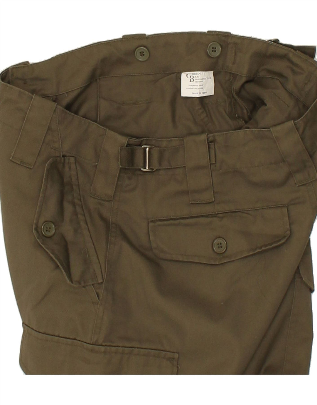 Męskie proste spodnie cargo VINTAGE W30 L30 Khaki