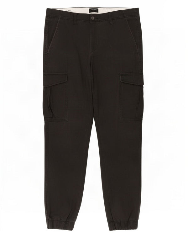 Męskie spodnie Cargo Jack & Jones Marco Slim Joggers W34 L34 Czarne
