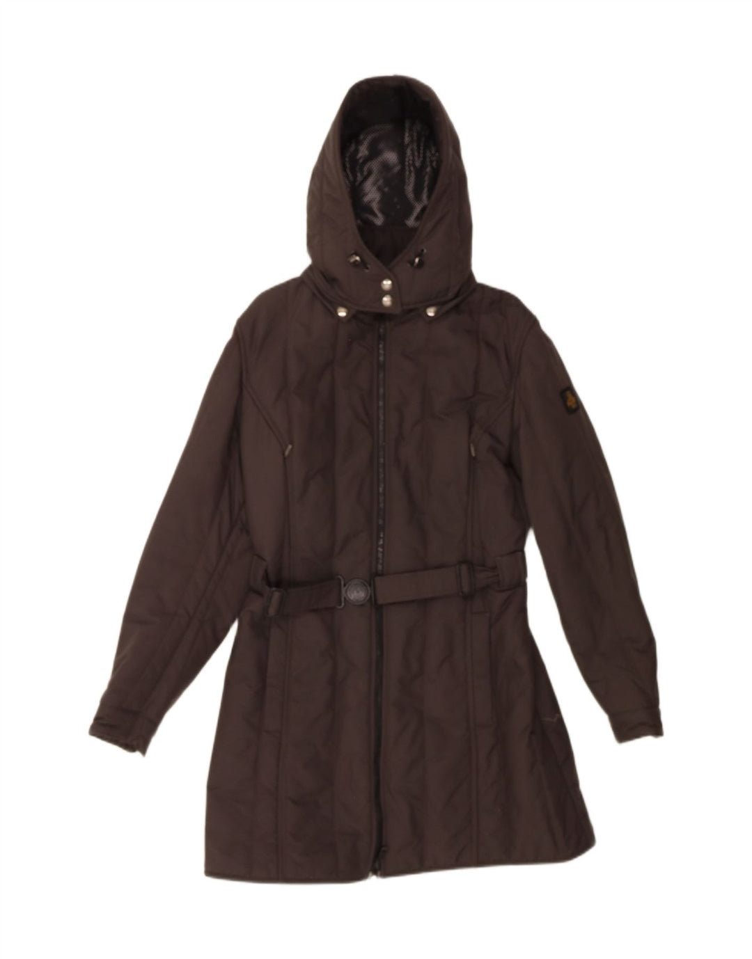 Damski płaszcz z kapturem i ociepleniem Refrigiwear IT 46, duży nylon w kolorze khaki