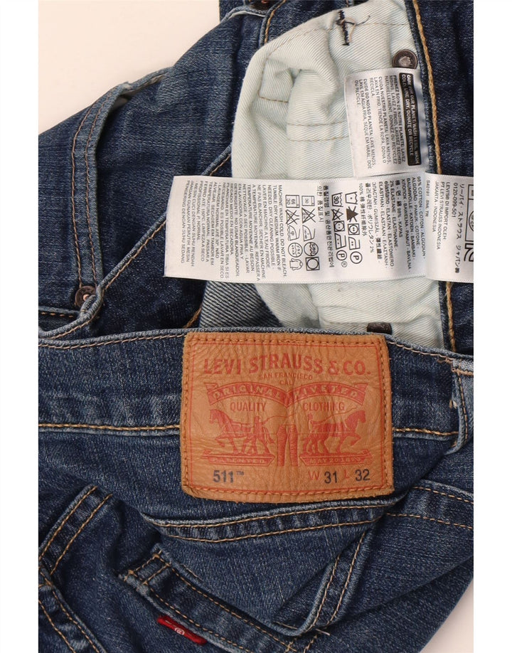 Męskie jeansy Levi's 511 Slim W31 L32 Niebieskie bawełniane