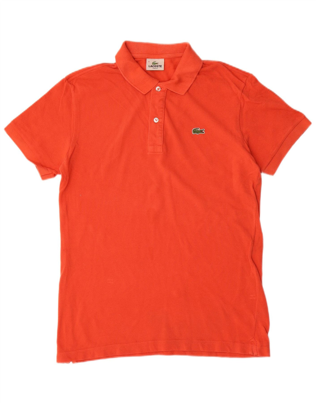 Męska koszulka polo LACOSTE Slim Fit, rozmiar 4, średnia, pomarańczowa, bawełniana