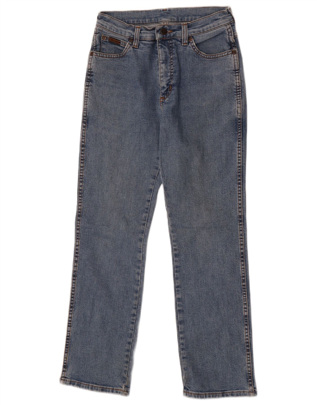 Damskie proste dżinsy Wrangler US 10 Medium W28 L28 Niebieskie bawełniane
