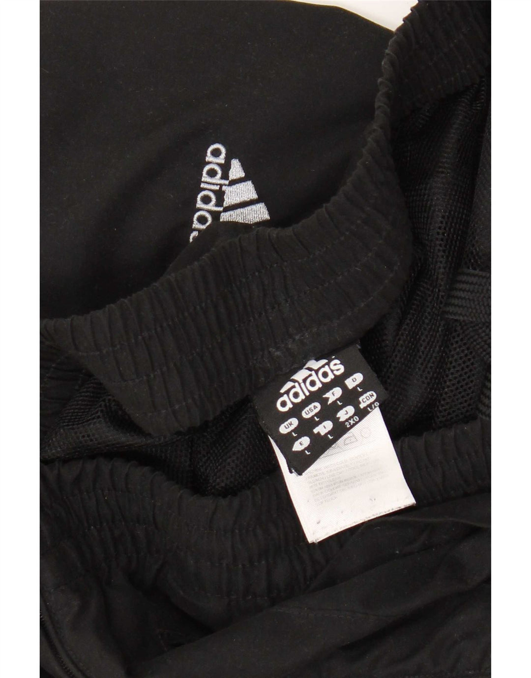 Męskie spodnie dresowe Adidas, duże, czarne, poliestrowe