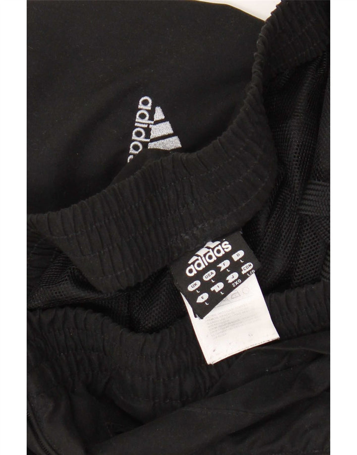 Męskie spodnie dresowe Adidas, duże, czarne, poliestrowe