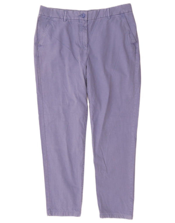 Marks & Spencer Damskie spodnie chino typu slim UK 14, duże W34 L29, niebieska bawełna