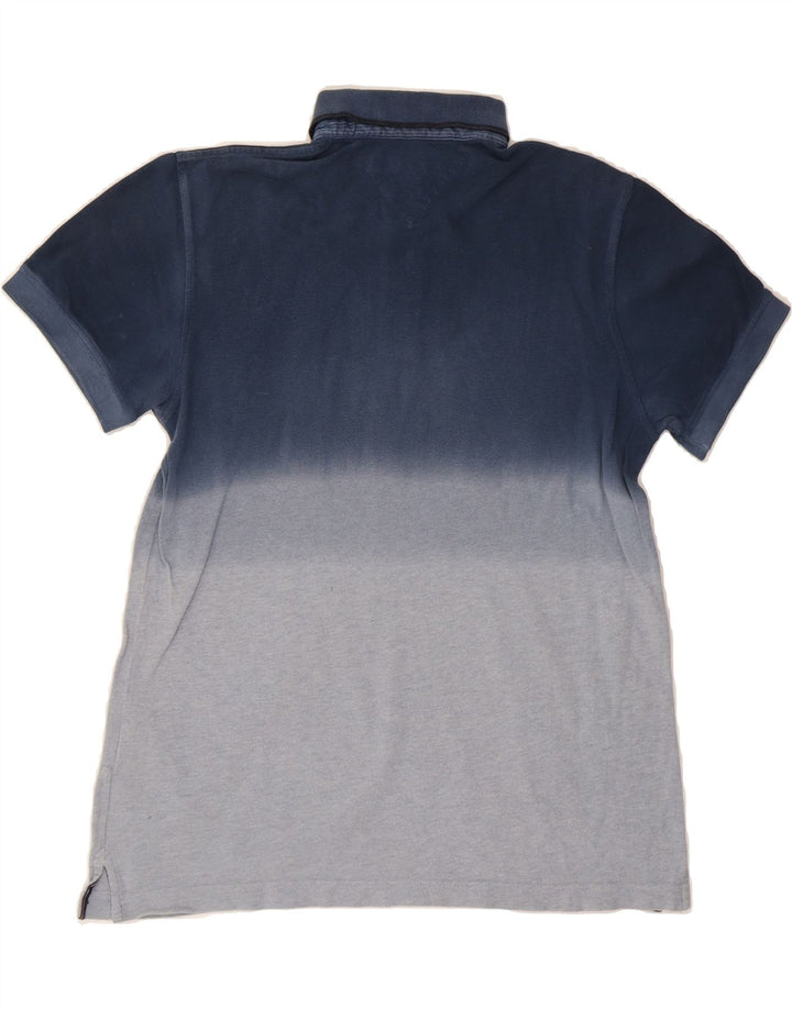 TOMMY HILFIGER Mens Custom Fit Polo Shirt Medium Navy Blue Colourblock Vintage Tommy Hilfiger and Second-Hand Tommy Hilfiger from Messina Hembry 