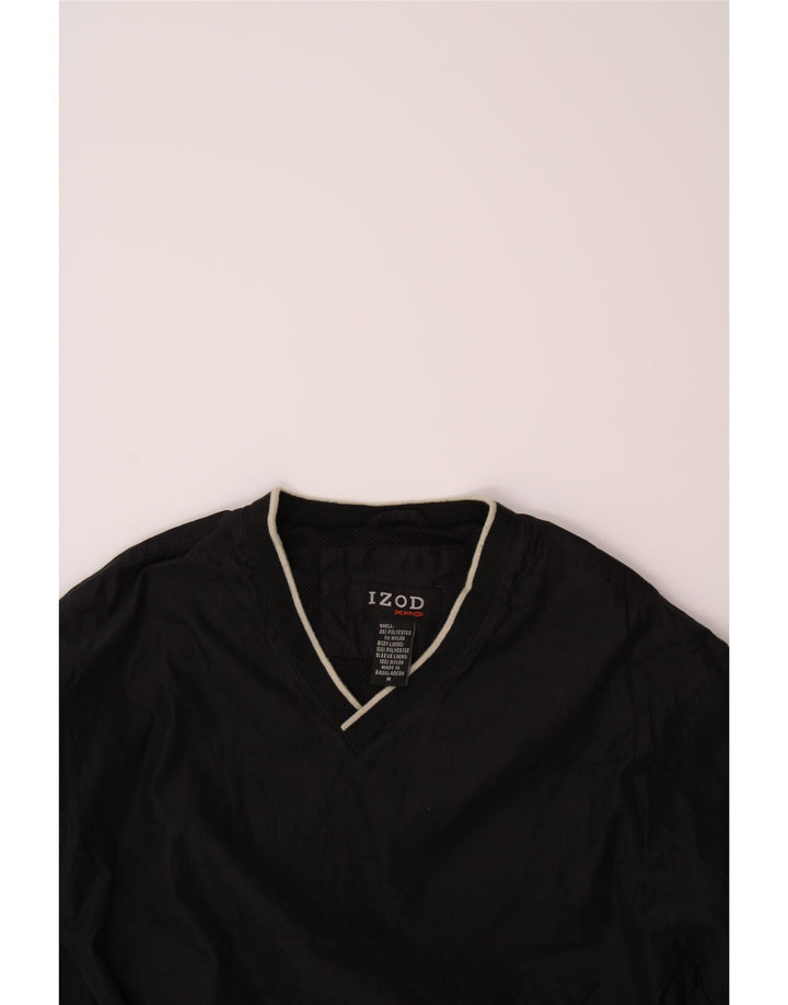 IZOD Mens Pullover Tracksuit Top Medium Black Polyester Vintage Izod and Second-Hand Izod from Messina Hembry 
