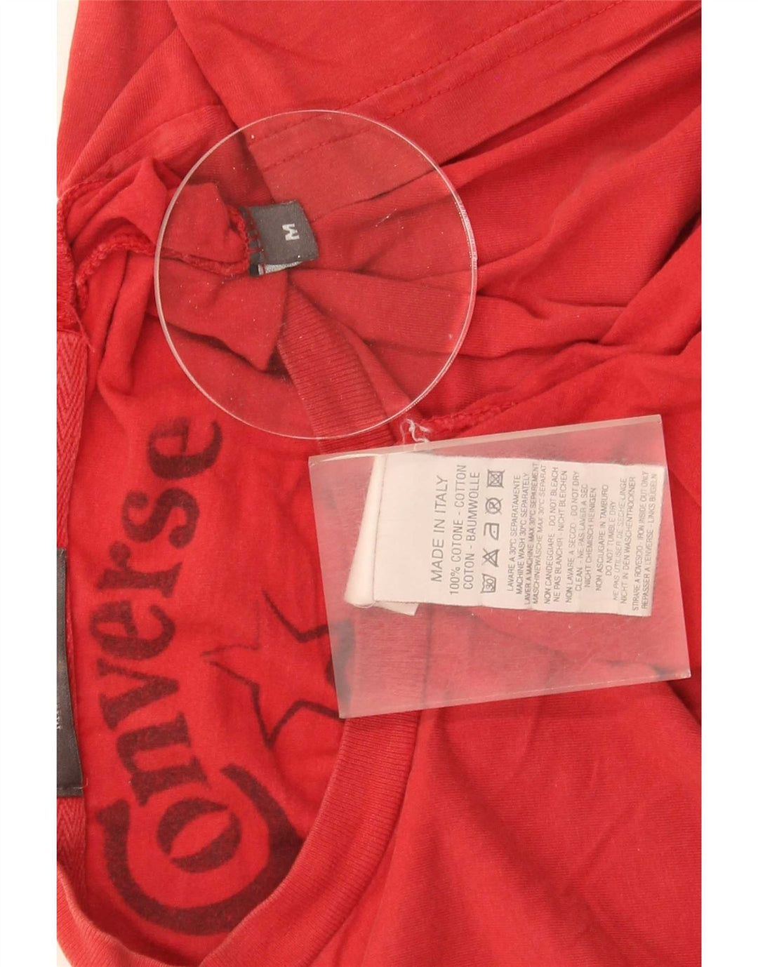 Męska koszulka z grafiką Converse Top Medium Red Cotton