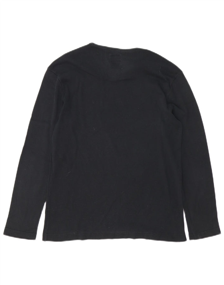 Damski top Levi's z długim rękawem UK 14, średni czarny, bawełniany