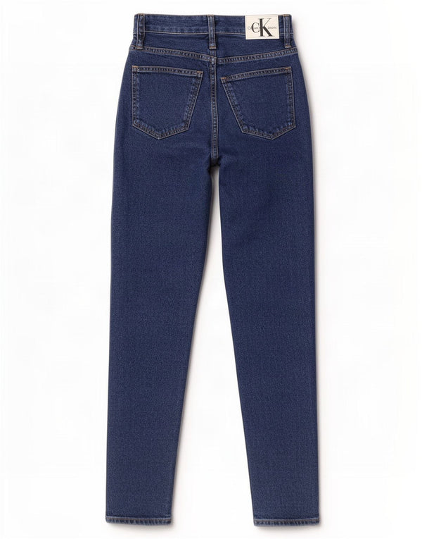 Damskie jeansy Calvin Klein z wysokim stanem W28 L30, niebieska bawełna