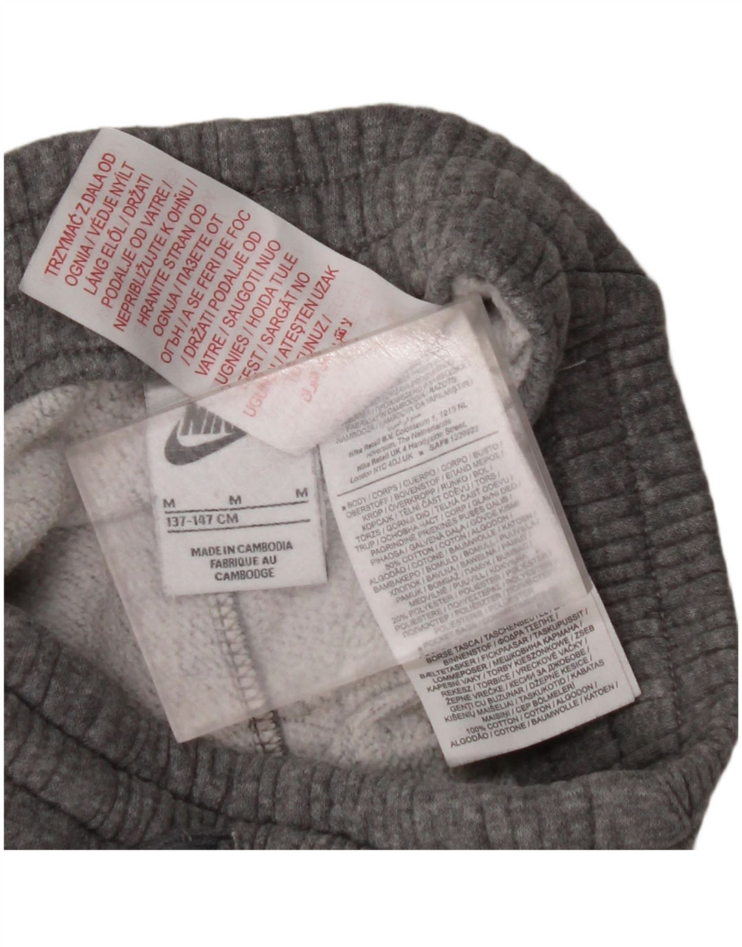 Chłopięce spodnie dresowe NIKE Joggery 10-11 lat, średnioszare, nakrapiane