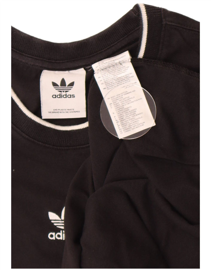 Adidas Męski T-shirt Top Duży Czarny Bawełniany