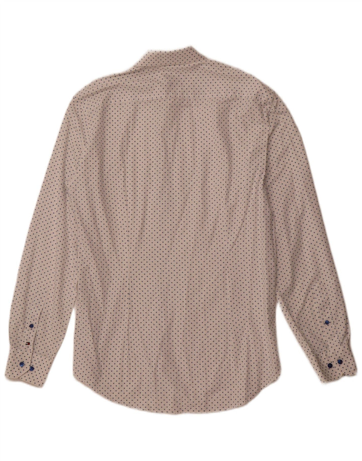 Męska dopasowana koszula TOMMY HILFIGER rozmiar 39 15 1/2 średnia biała geometryczna