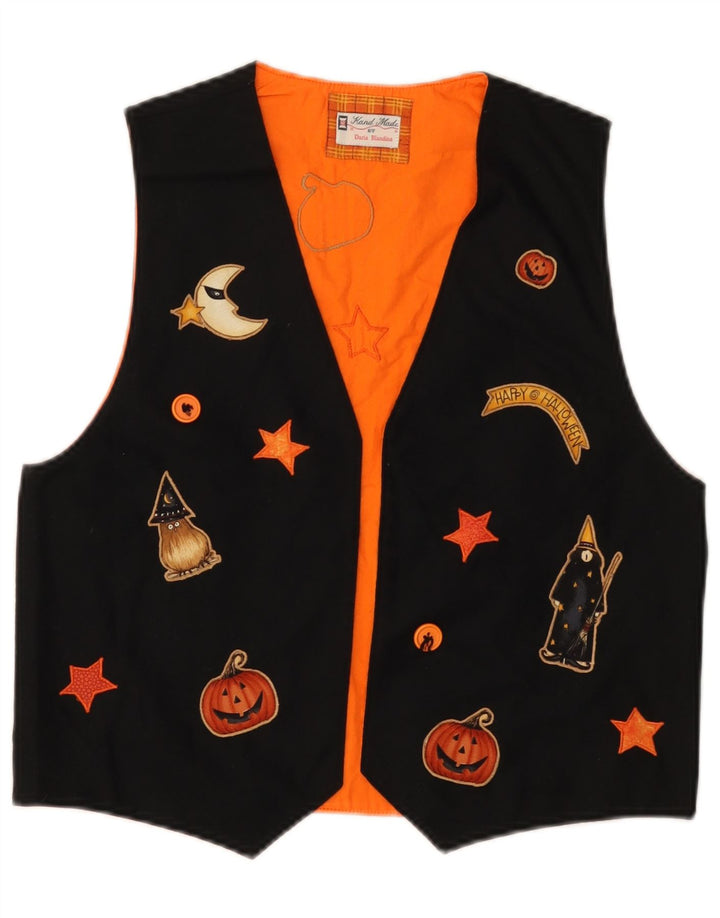 Damska kamizelka graficzna VINTAGE UK 12, średnia czarna