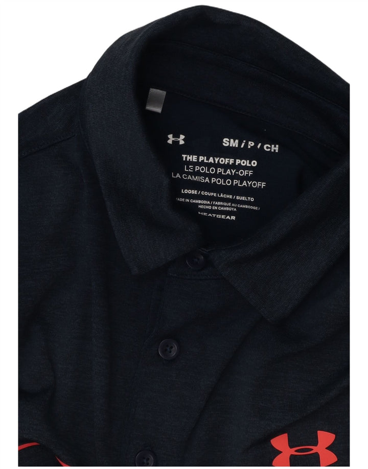 Męska koszulka polo Under Armour w małe granatowe paski