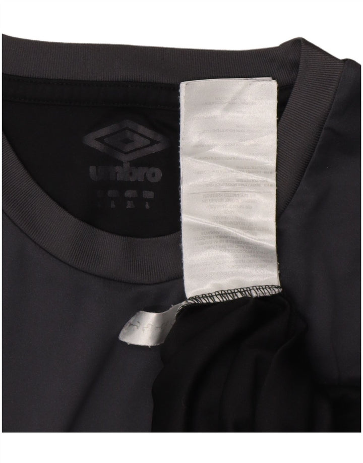 UMBRO Męski T-shirt Top Duży Czarny Poliester z blokami kolorów