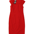 NUMOCO Womens Sheath Dress UK 12 Medium Red Polyester Vintage Numoco and Second-Hand Numoco from Messina Hembry 