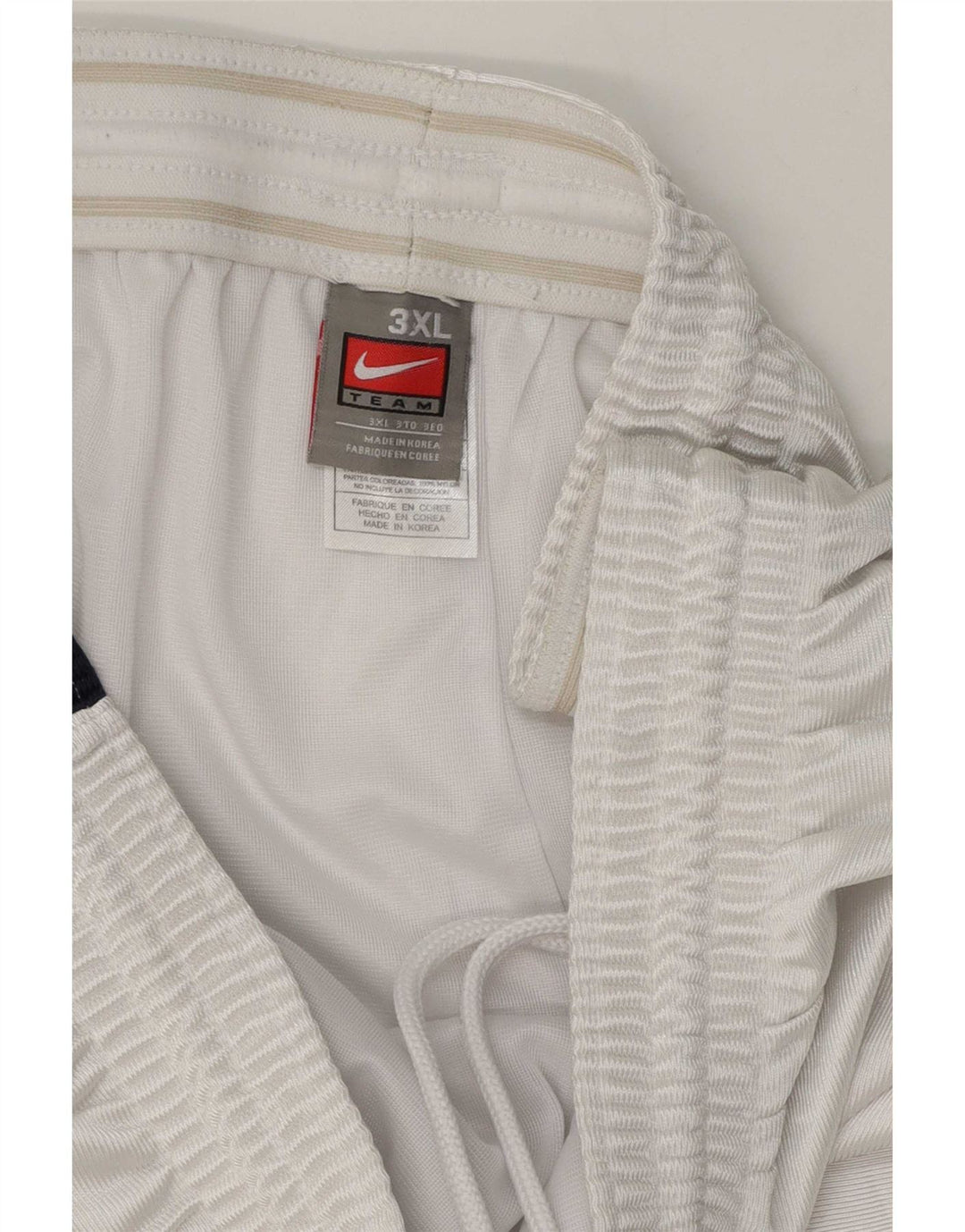 Męskie spodenki sportowe Nike 3XL, biały poliester z blokami kolorów