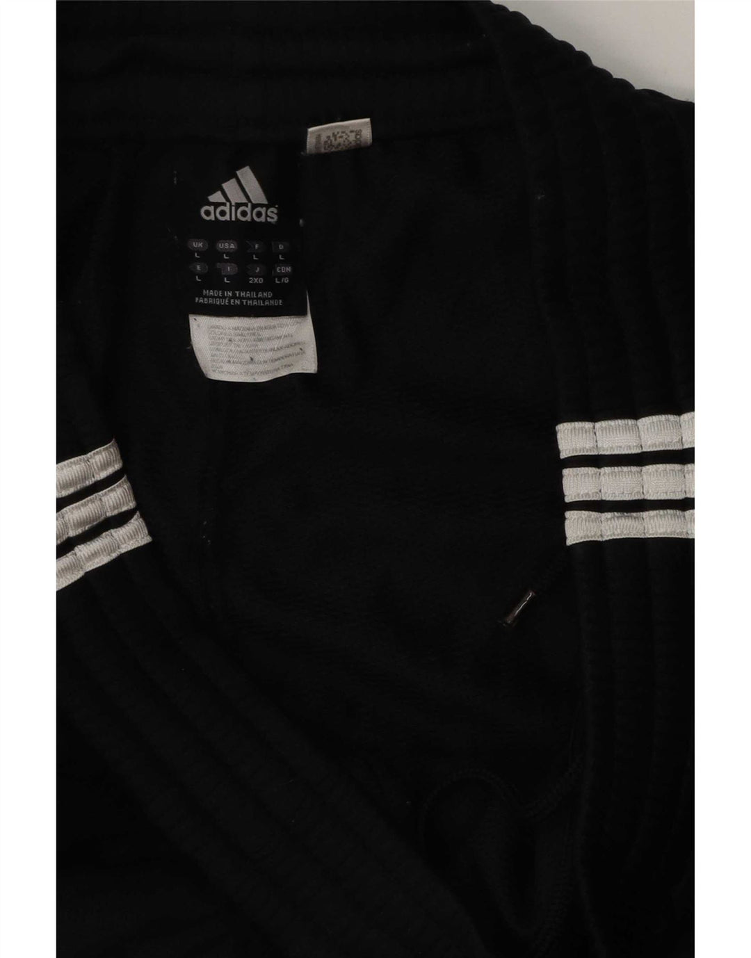 Męskie spodnie dresowe Adidas, duże, czarne, poliestrowe, sportowe