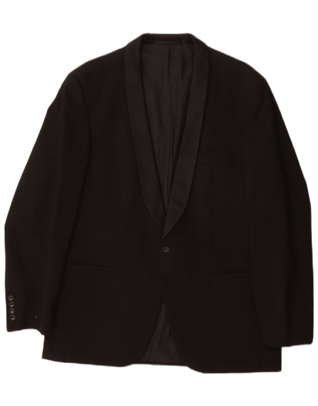 Vintage męska marynarka zapinana na 1 guzik EU 50, duża czarna, nowa wełna