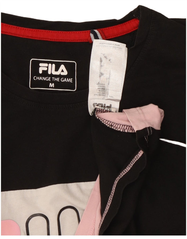 Damska koszulka z grafiką FILA Top UK 12 Medium, wielobarwna, z blokami kolorów