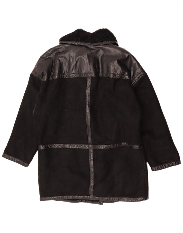 Damski płaszcz oversize Skinni IT 40 Small Black Shearling