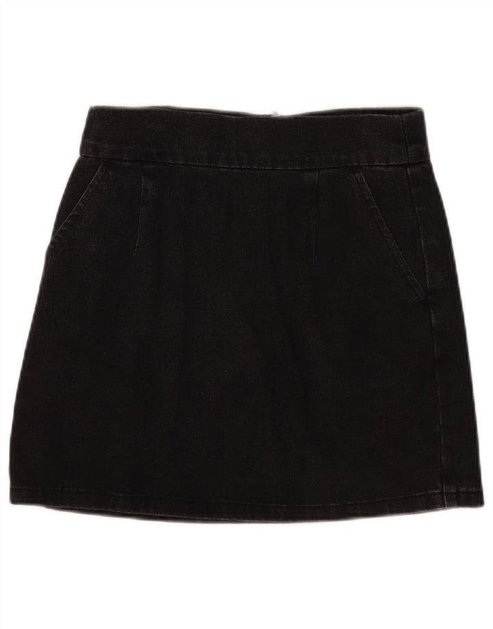 Damska mini spódniczka dżinsowa Topshop W28 Średnia czarna bawełna