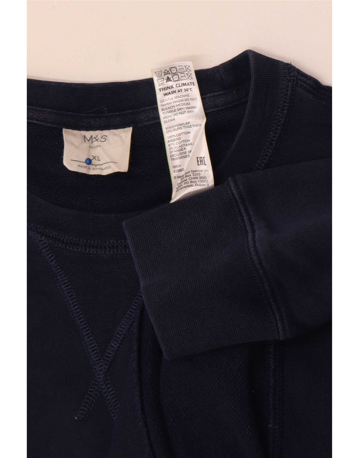 Marks & Spencer Męski sweter XL, granatowy, bawełniany
