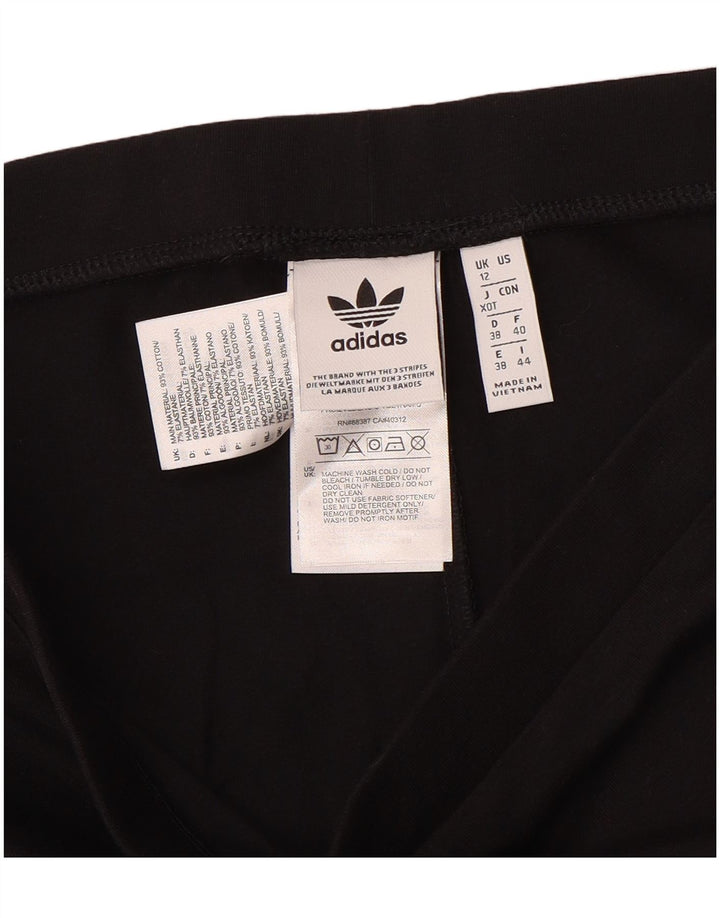 Legginsy damskie Adidas UK 12, średnie, czarne, bawełniane