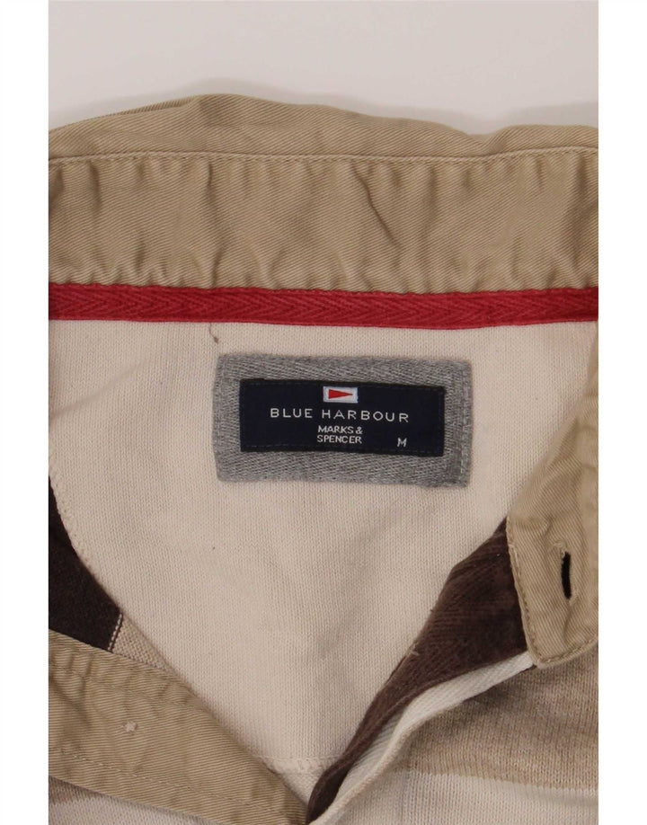 Męski sweter polo Marks & Spencer Blue Harbor, średni brąz