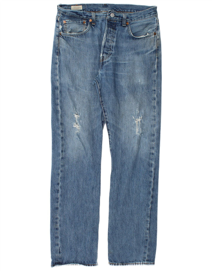 Męskie jeansy Levi's 501 Straight W32 L32 Niebieskie bawełniane