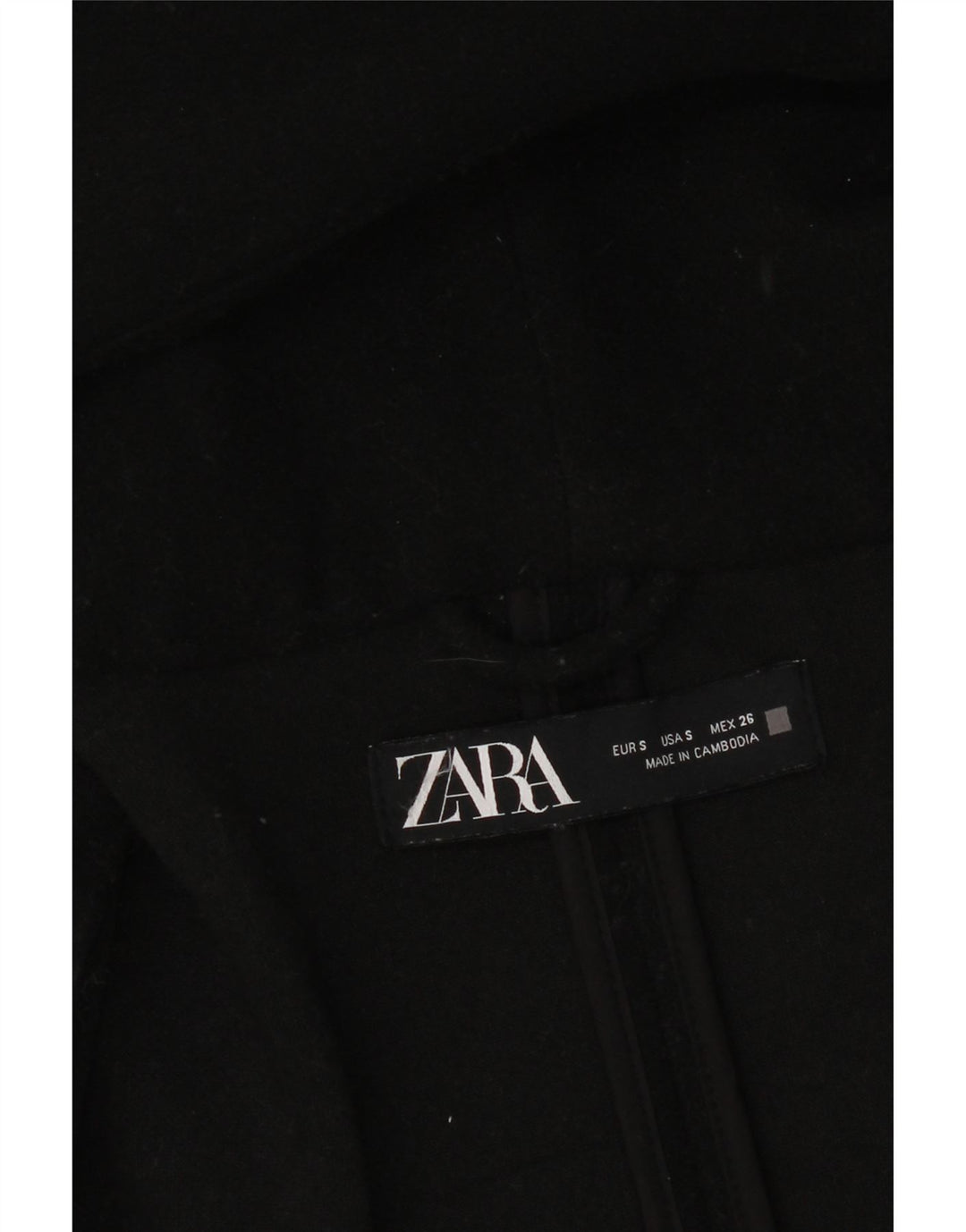 Damski płaszcz oversize z kapturem Zara UK 10 Small Black