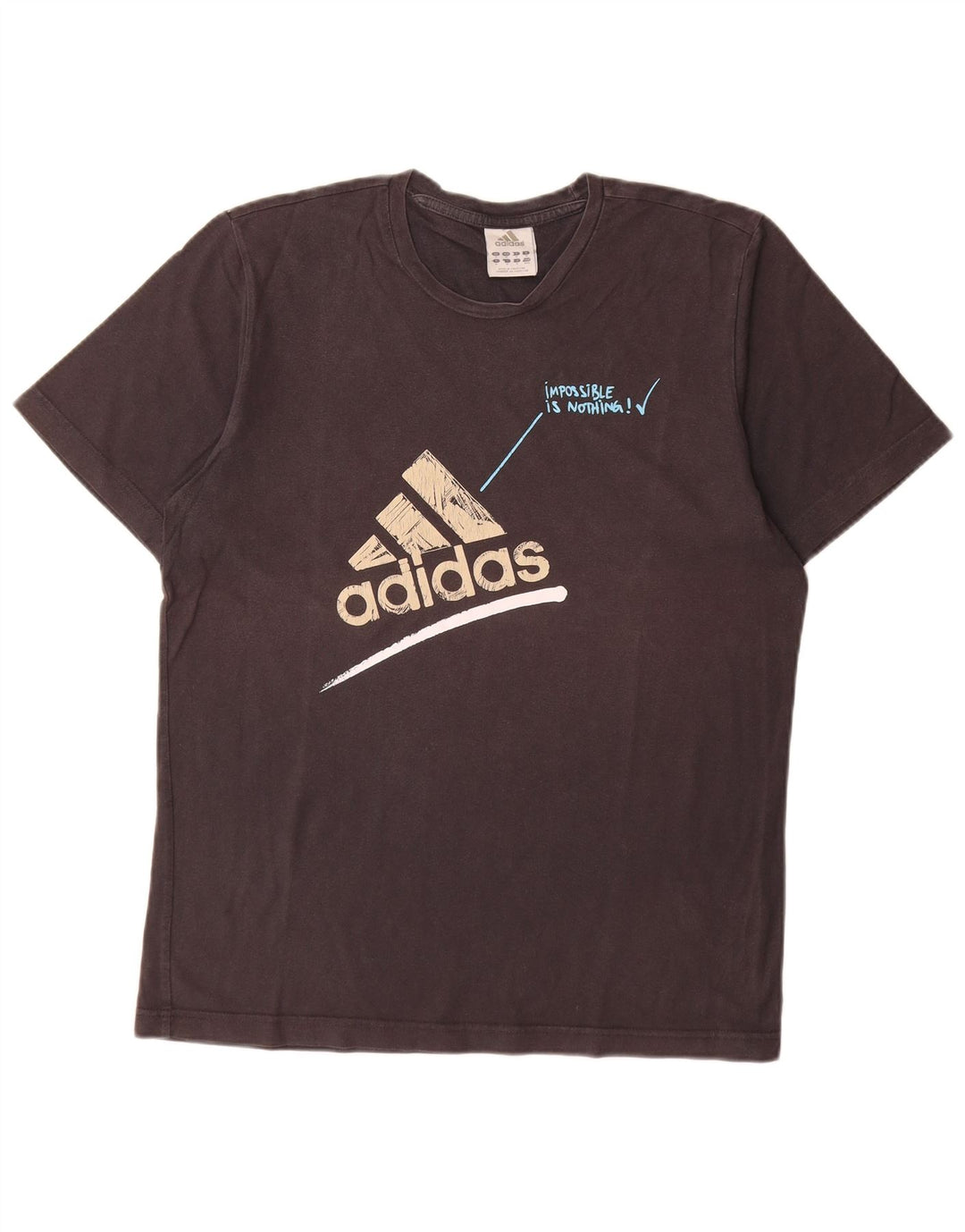 Męska koszulka z grafiką ADIDAS, średnia czarna, bawełniana