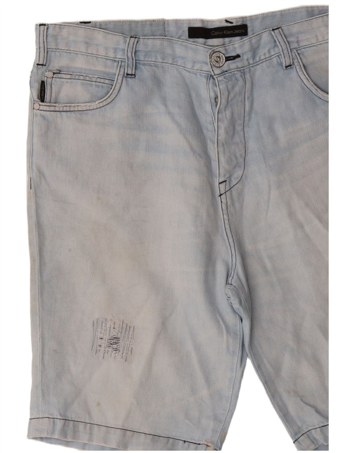 Męskie spodenki jeansowe Calvin Klein w trudnej sytuacji W36, duże niebieskie