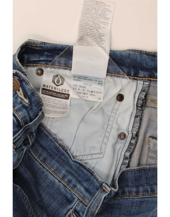 Damskie jeansy Levi's 511 Slim W33 L34 Niebieskie bawełniane
