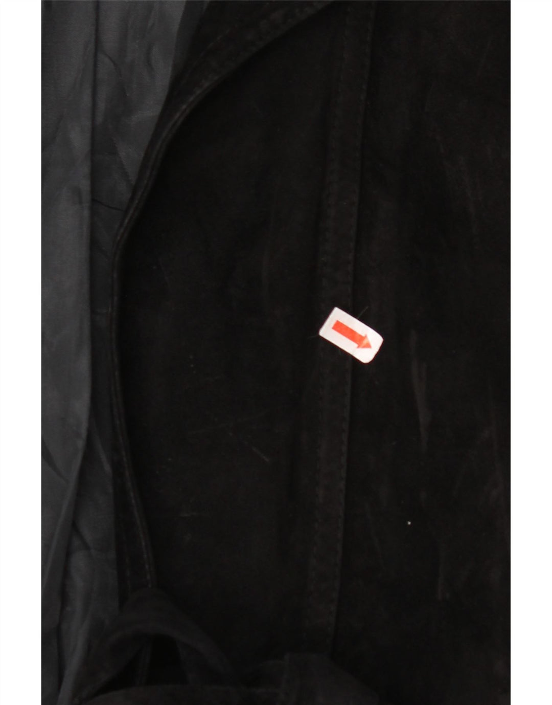 Zamszowa kurtka damska VINTAGE UK 14, duża czarna