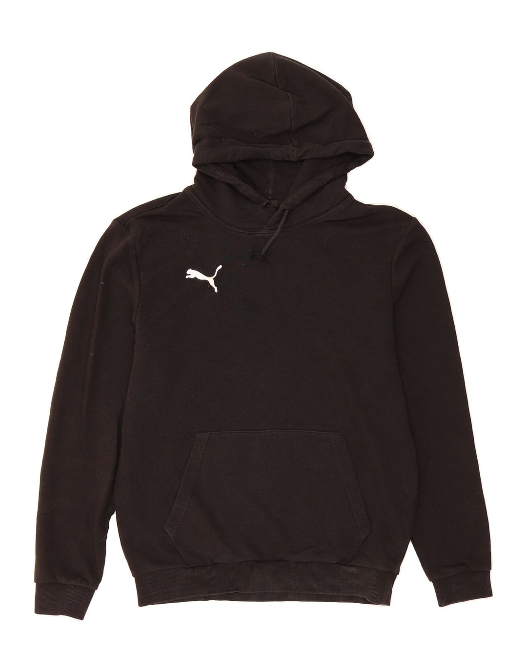 PUMA Mens Hoodie Jumper Small Black Cotton Vintage Puma and Second-Hand Puma from Messina Hembry 