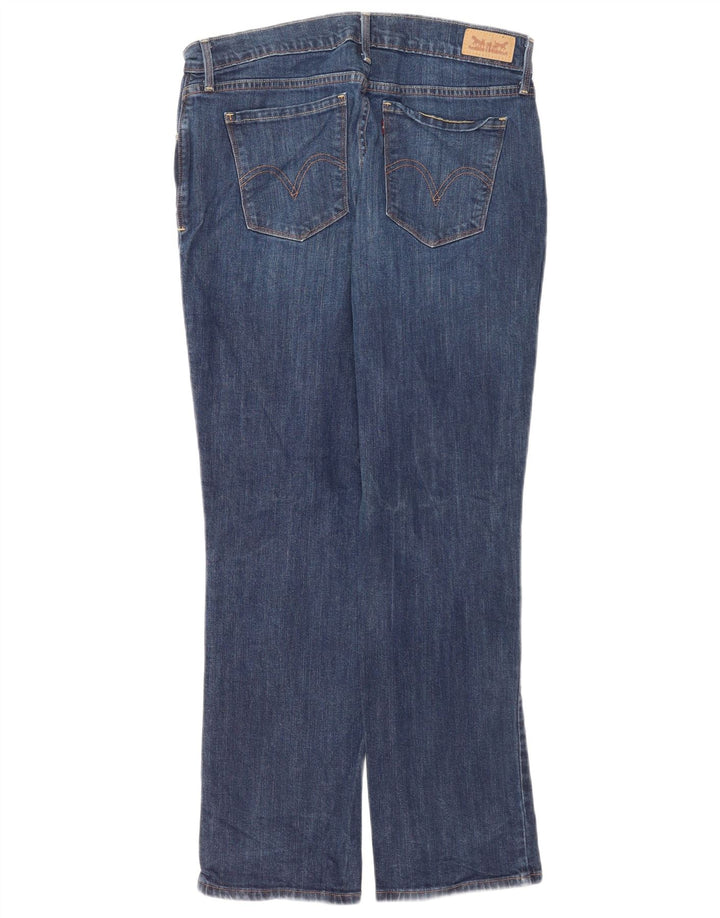 Damskie dżinsy Levi's 505 Straight US 8 Medium W29 L30 Niebieska bawełna