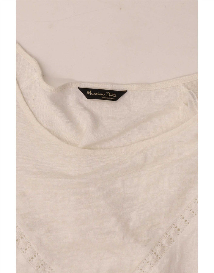 Bluzka damska Massimo Dutti Top UK 12 Średnia Biała