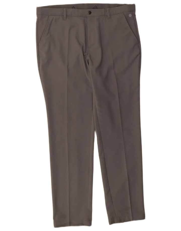 Męskie spodnie Chino Adidas W36 L32 Szary poliester