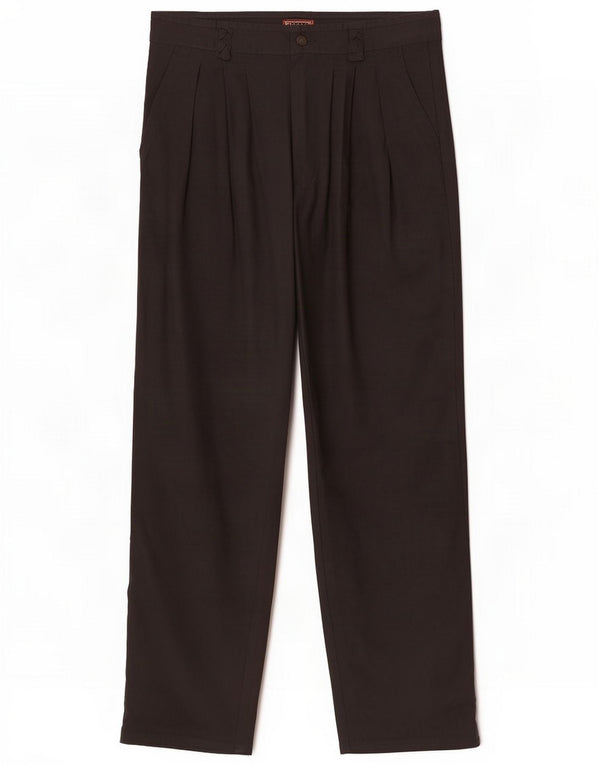 Casucci Mens Straight Chino Trousers IT 50 Large W31 L34 Black Cotton