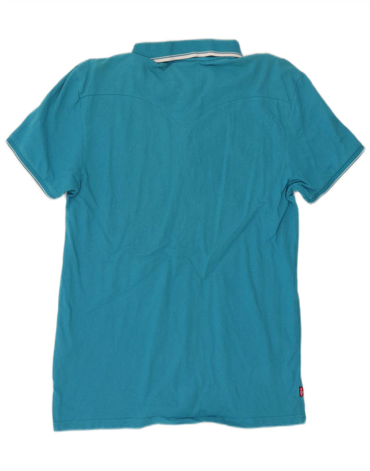 Męska koszulka polo slim fit LEVI'S, duża, niebieska, bawełniana